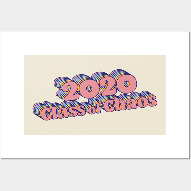 2020 Class of Chaos - Rainbow Retro Girl Wall Art by Jitterfly